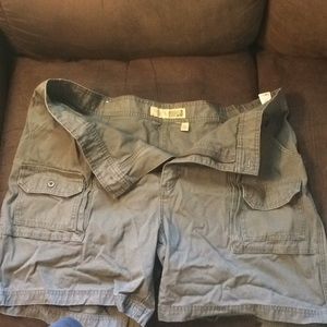 Men's 7 Pocket Hiker Shorts In Grey/Blue
